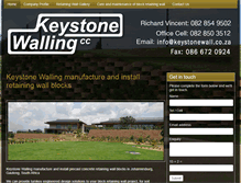 Tablet Screenshot of keystonewalling.co.za